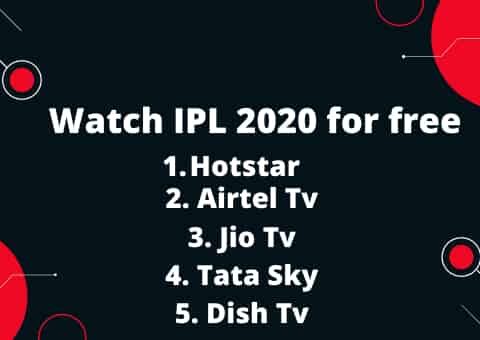 Watch ipl 2020 for free without hotstar