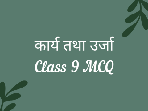 कार्य तथा उर्जा Class 9 MCQ