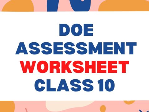 Doe Assessment Worksheet Class 10 in English