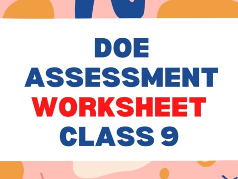 Doe Assessment Worksheet Class 9