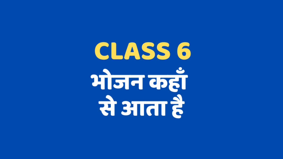 भोजन कहाँ से आता है Class 6 mcq