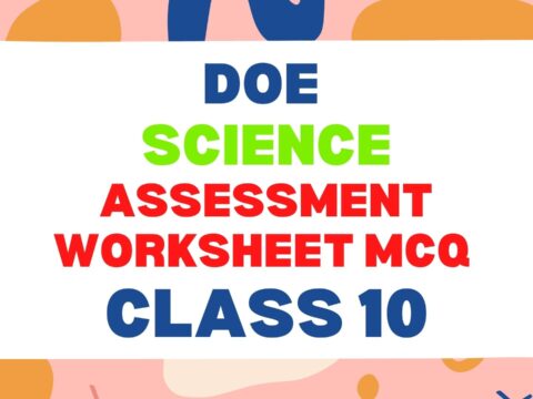 Class 10 Science Assessment Worksheet 4 MCQ (02-09-2021)