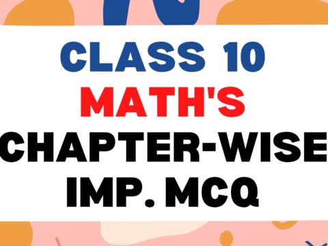 Class 10 Maths Chapter-wise Important MCQ