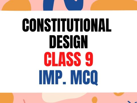 Constitutional Design Class 9 civics Important MCQ