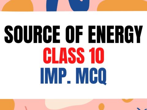 Source of Energy class 10 important MCQ with answers