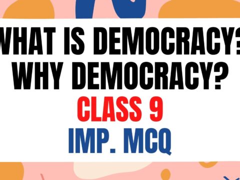 What is Democracy Why Democracy Class 9 civics Important MCQ