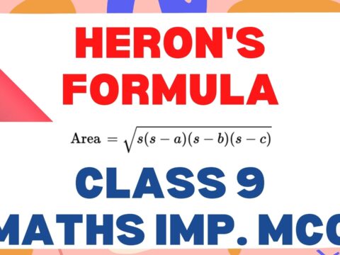 heron's formula Class 9 Math Important MCQ