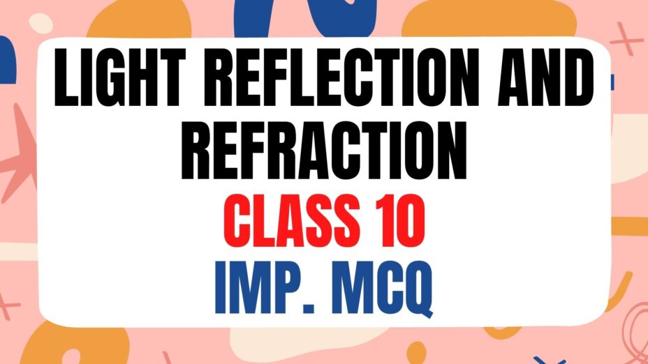 light reflection and refraction class 10 MCQ with answers