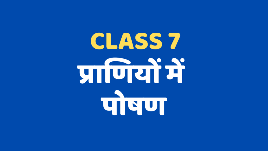 प्राणियों में पोषण Class 7 Extra mcq