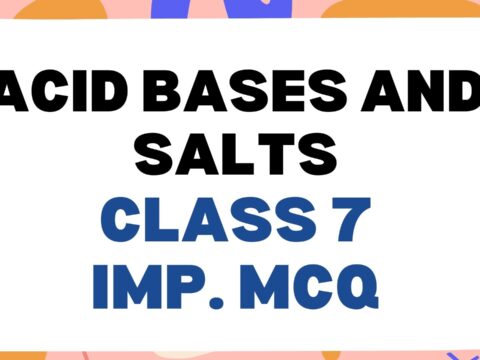 acid bases and salts class 7 Important MCQ