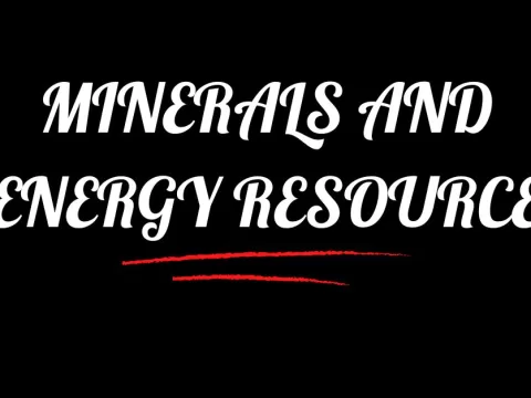 MINERALS AND ENERGY RESOURCE class 10 SST MCQ