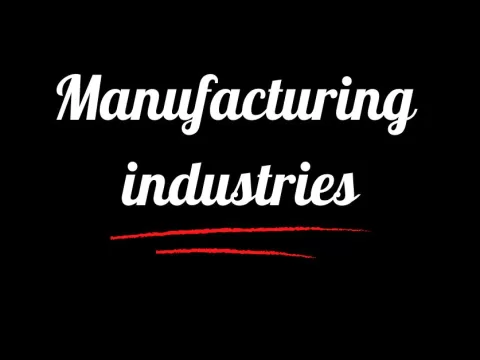 Manufacturing industries class 10 SST MCQ