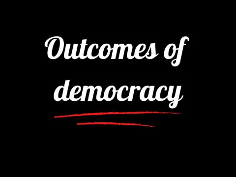 Outcomes of democracy class 10 SST MCQ