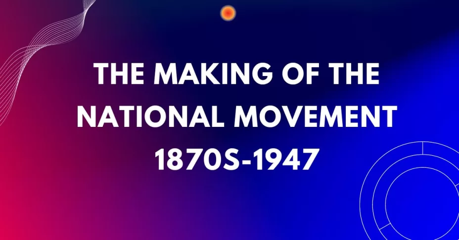 The Making of the National Movement 1870s-1947 class 8 SST MCQ