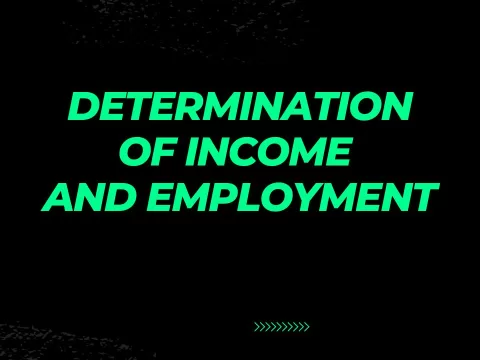 Determination of Income and Employment MCQ