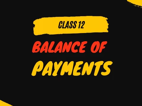 Balance of Payments MCQs and Bullet Points Class 12 Economics