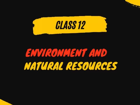 Environment and Natural Resources Class 12 Political Science MCQs