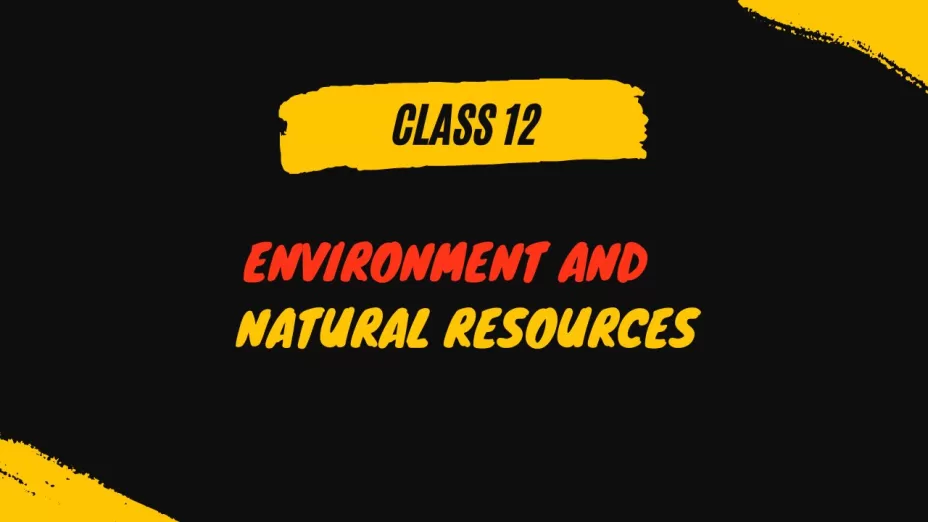 Environment and Natural Resources Class 12 Political Science MCQs