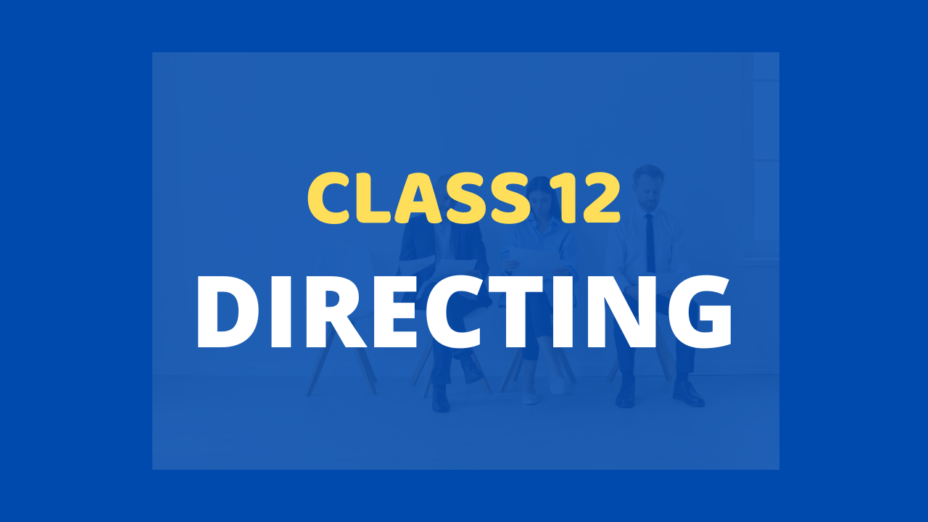 Directing  Class 12 Extra mcq