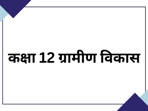 कक्षा 12 ग्रामीण विकास के लिए MCQ