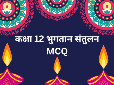 कक्षा 12 भुगतान संतुलन MCQ with Answer