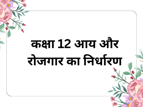 कक्षा 12 आय और रोजगार का निर्धारण MCQ अर्थशास्त्र