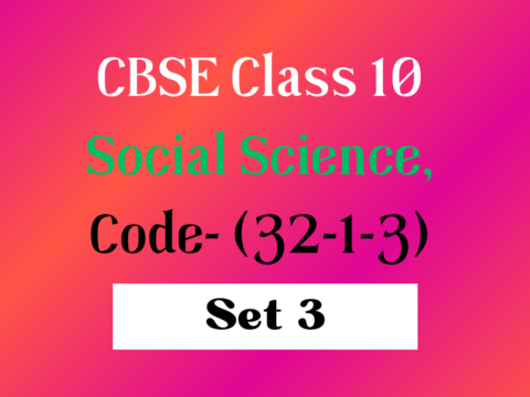 Class 10 Social Science Previous Year Question with Solution