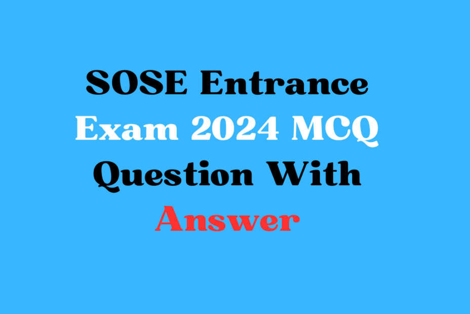 SOSE Entrance Exam 2024 Online Test