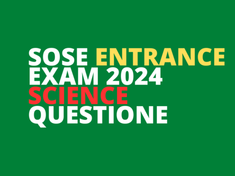 SOSE Entrance Exam 2024 Science Question