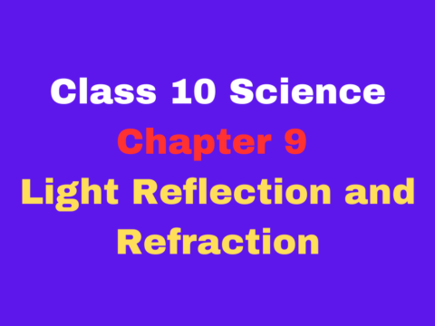 10th Chapter 9 Light Reflection and Refraction With Answer