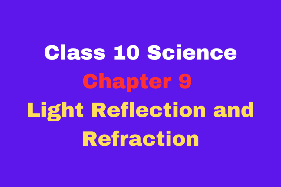 10th Chapter 9 Light Reflection and Refraction With Answer