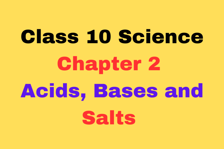 CBSE Class 10 Chapter 2 Acids, Bases and Salts MCQ