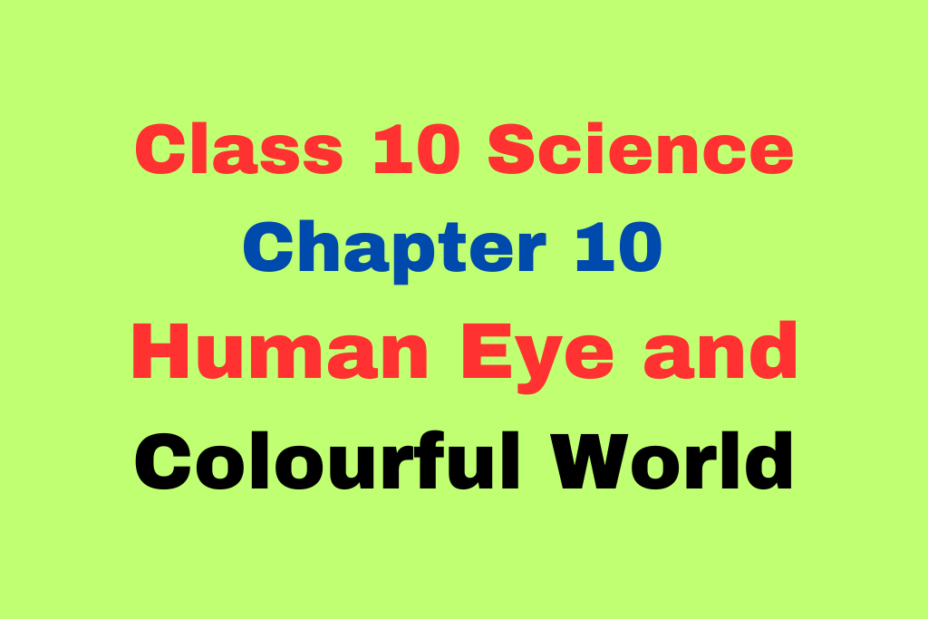 CBSE MCQ For Class 10 Human Eye and Colourful World