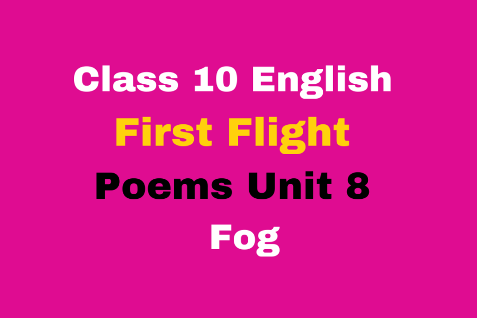 Class 10 English First Flight Poems Fog MCQ Online Test