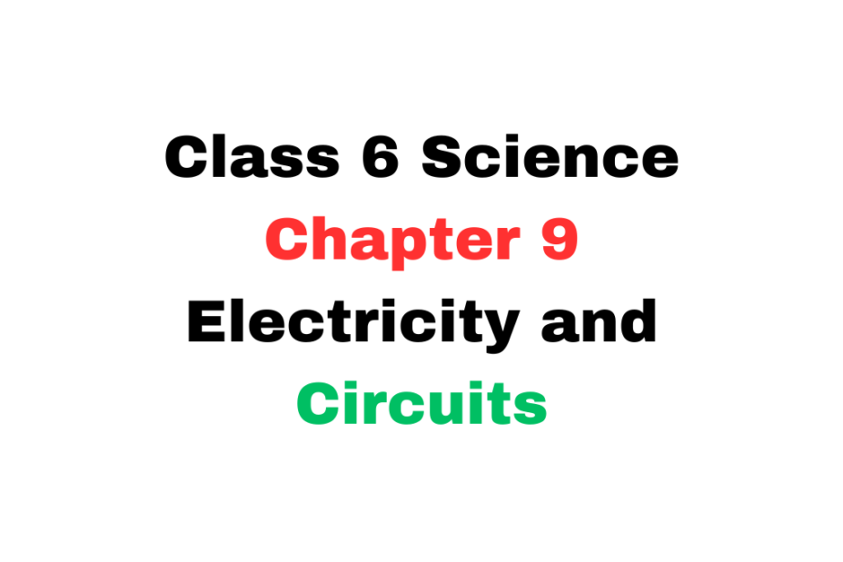 Class 6 Science Chapter 9 Electricity and Circuits MCQ