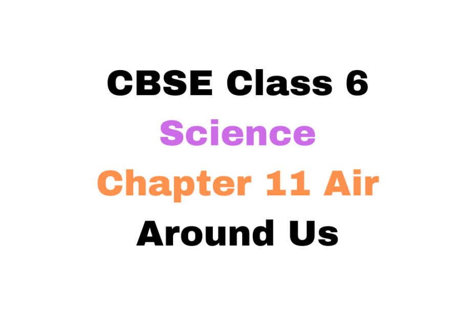 CBSE Class 6 Science Chapter 11 Air Around Us MCQ