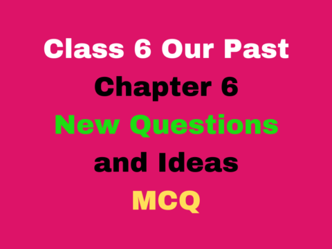 Our Past Class 6 Chapter 6 New Questions and Ideas MCQ