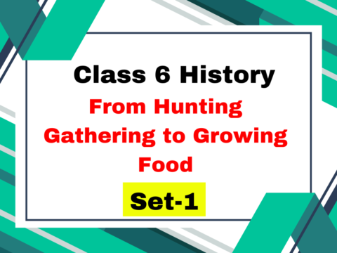 Class 6 History Chapter 2 From Hunting Gathering to Growing Food MCQs Set-1