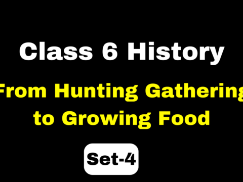 Class 6 History Chapter 2 From Hunting Gathering to Growing Food MCQs Set-4