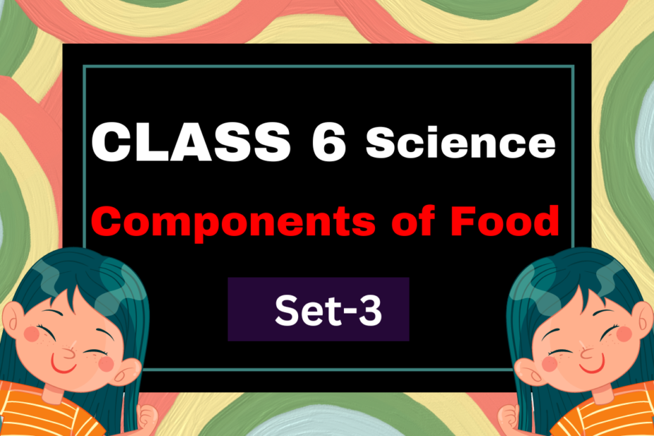 Class 6 Science Chapter 1 Components of Food MCQs Set-3