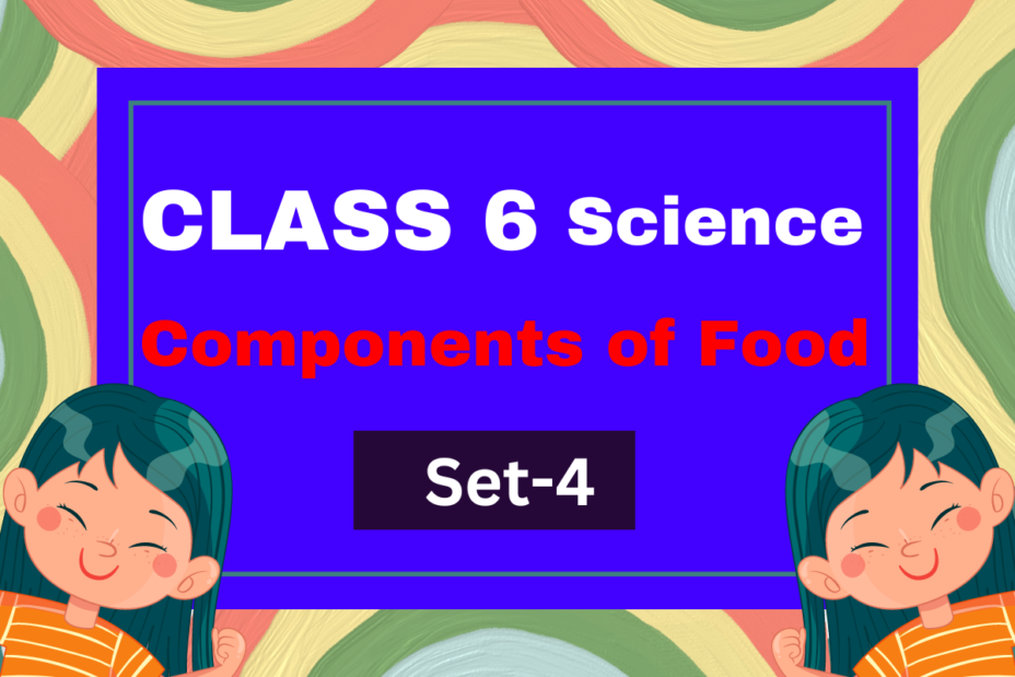 Class 6 Science Chapter 1 Components of Food MCQs Test-4