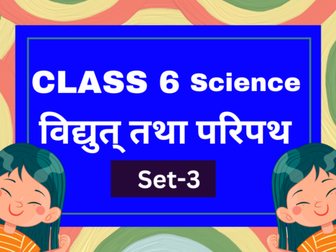 कक्षा 6 विज्ञान पाठ 9 विद्युत् तथा परिपथ एमसीक्यू टेस्ट-3