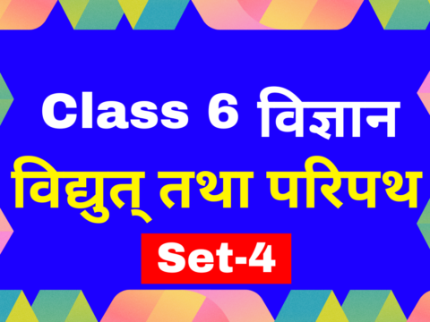 कक्षा 6 विज्ञान पाठ 9 विद्युत् तथा परिपथ एमसीक्यू टेस्ट-4