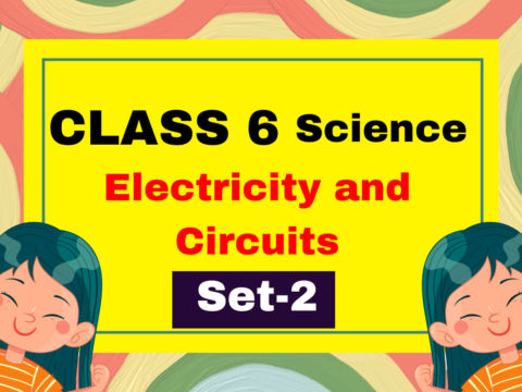 Class 6 Science Chapter 9 Electricity and Circuits MCQs Test-2