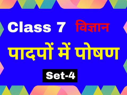 कक्षा 7 विज्ञान पाठ 1 पादपों में पोषण एमसीक्यू टेस्ट-4