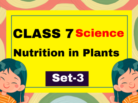 Class 7 Science Chapter 1 Nutrition in Plants MCQs Test-3