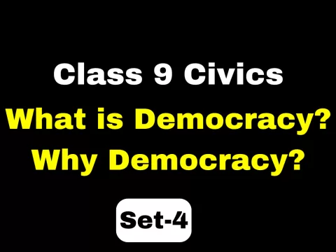 Class 9 SST Civics Chapter 1 What is Democracy? Why Democracy? MCQs