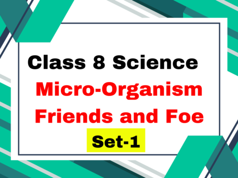 Class 8 Science Chapter 2 Micro-Organism Friends and Foe MCQs