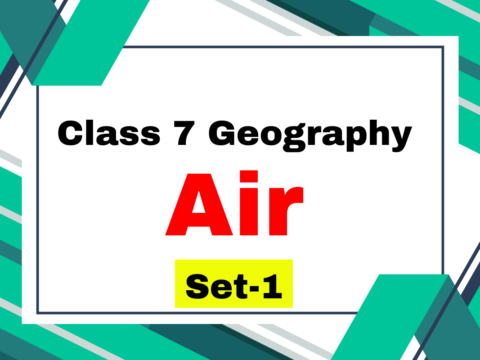 Class 7 Geography Chapter 4 Air MCQs Set-1