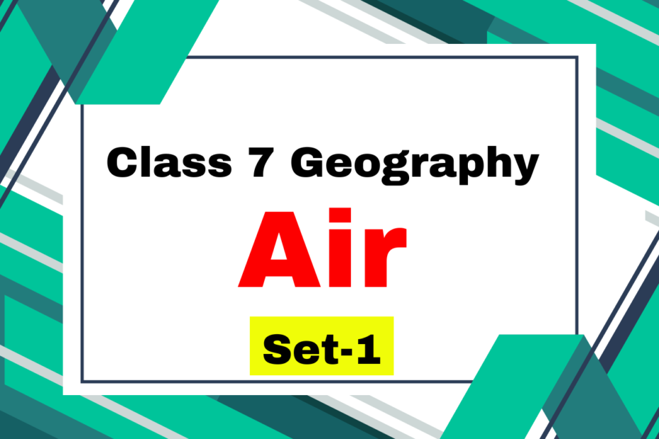 Class 7 Geography Chapter 4 Air MCQs Set-1